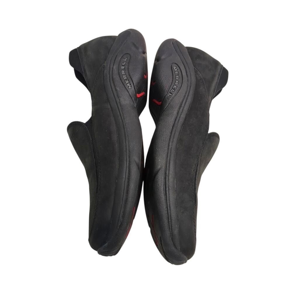 Merrell Moc Shoes Womens 7.5 Slip On Black Leather Suede Treviso Comfort Casual - Picture 5 of 8